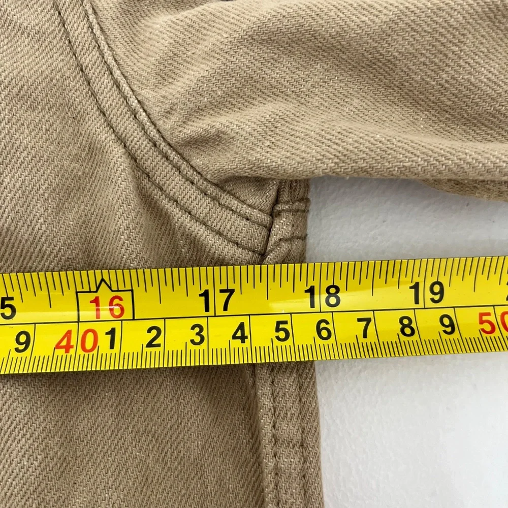 Levi Strauss‎ Co. Boys Size M Trucker Jacket Beige Denim Flap Pockets NWOT
